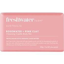 Freshwater Farm Rosewater & Pink Clay Cleansing Bar 200g