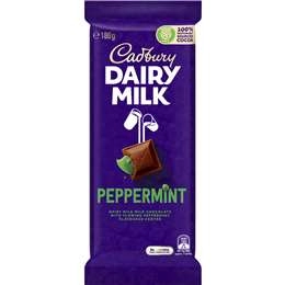 Cadbury Dairy Milk Peppermint Chocolate Block 180g