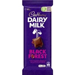 Cadbury Dairy Milk Black Forest Chocolate Block 180g