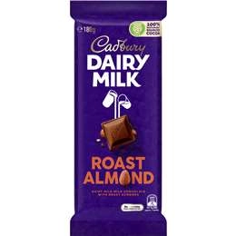 Cadbury Dairy Milk Roast Almond Chocolate Block 180g