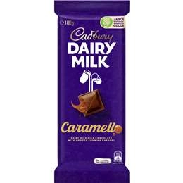 Cadbury Dairy Milk Caramel Chocolate Caramello Block 180g