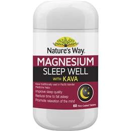 Nature's Way Magnesium Sleep Well With Kava 60 Pack