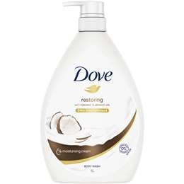 Dove Restoring Body Wash With Coconut & Almond Oils 1 L