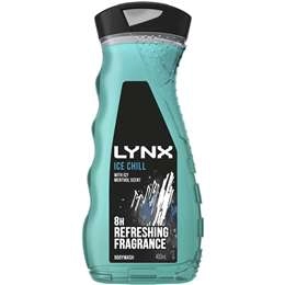 Lynx For Men Body Wash & Shower Gel Ice Chill 400ml