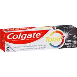 Colgate Antibacterial Toothpaste Total Charcoal Deep Clean 115g