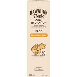 Hawaiian Tropic Silk Hydration Face Sunscreen Lotion Spf50+ 100ml