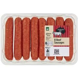 Woolworths 8 Beef Sausages  600g