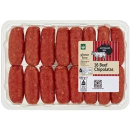 Woolworths 16 Beef Chipolatas  600g