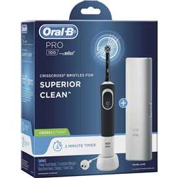 Oral-b Pro 100 Cross Action Clean Black Electric Toothbrush Each