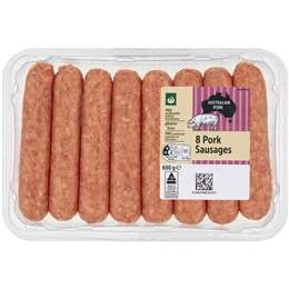 Woolworths 8 Pork Sausages  600g