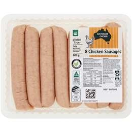 Woolworths 8 Chicken Sausages  600g