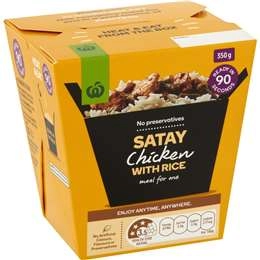 Woolworths Chicken Satay With Jasmine Rice 350g