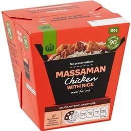 Woolworths Chicken Massaman With Jasmine Rice 350g