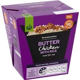 Woolworths Butter Chicken With Jasmine Rice 350g