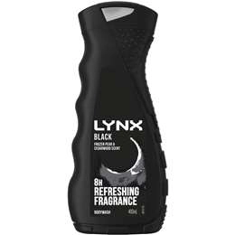 Lynx Black Bodywash For Men Shower Gel 400ml