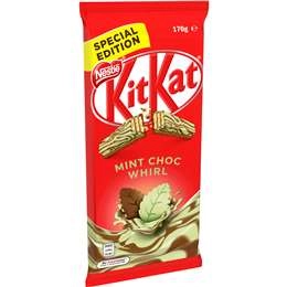 Kitkat Choc Mint Whirl Block 170g