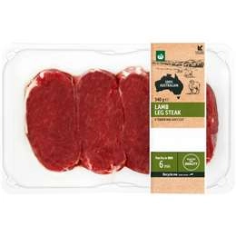 Woolworths Lamb Leg Steak  540g