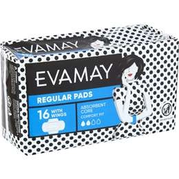 Evamay Pads With Wings Regular 16 Pack