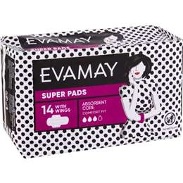 Evamay Pads With Wings Super 14 Pack