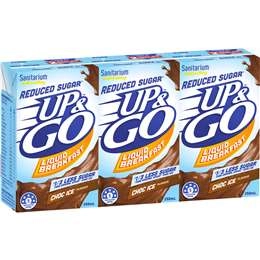 Sanitarium Up&go Liquid Breakfast Reduced Sugar Choc Ice 3 Pack