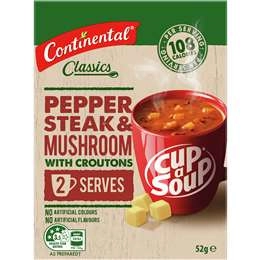 Continental Classics Cup A Soup Pepper Steak & Mushroom 52 G