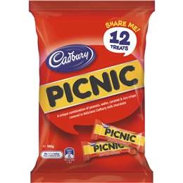 Cadbury Halloween Picnic Chocolate Sharepack 12 Pieces 180g