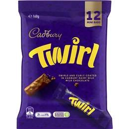 Cadbury Halloween Twirl Chocolate Sharepack 12 Pack 168g