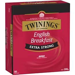 Twinings English Breakfast Extra Strong Tea Bags 80 Pack