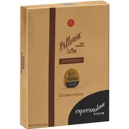 Vittoria Espressotoria Espresso Coffee Capsules 12 Pack