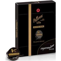 Vittoria Espressotoria Mountain Grown Coffee Capsules 12 Pack