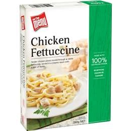 On The Menu Chicken Fettuccine Frozen Meal 260g