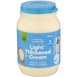 Woolworths Light Thickened Cream 300ml