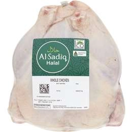 Al Sadiq Halal Whole Chicken  1.2kg - 2.4kg