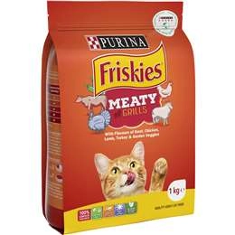 Friskies Adult Meaty Grills Dry Cat Food 1kg