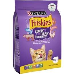 Friskies Adult Surfin' Turfin' Dry Cat Food 1kg