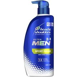 Head & Shoulders Ultramen Sports Fresh 2 In 1 Dandruff Shampoo & Conditioner 550ml