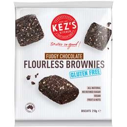 Kez's Kitchen Kitchen Gluten Free Fudgy Chocolate Flourless Brownies 210g