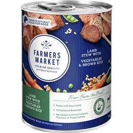 Farmers Market Adult Wet Dog Food Lamb Stew With Vegetables & Brown Rice 400g