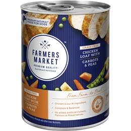 Farmers Market Grain Free Adult Wet Dog Food Chicken Loaf & Carrots & Peas 400g