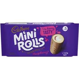 Cadbury Raspberry Mini Rolls Mini Rolls 5 Pack