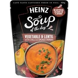 Heinz Soup Of The Day Veg & Lentil Chilli Paprika Soup Pouch 430g