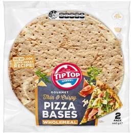 Tip Top Bakery Pizza Bases Wholemeal 12 Inch 2 Pack