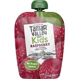 Tamar Valley Dairy Kids Greek Yoghurt Pouch Raspberry 110g