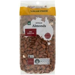 Woolworths Dry Roasted Almonds  1.3kg