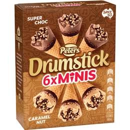 Peters Drumstick Mini Chocolate Caramel 6 Pack