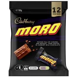 Cadbury Moro Chocolate Halloween Sharepack Mini Bars 12 Pack 180g