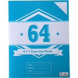 Woolworths Exercise Book 9x7 Inches 64pg Each