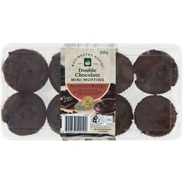 Woolworths Mini Double Choc Muffins  8 Pack