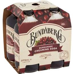 Bundaberg Burgundee Creaming Soda  375ml X4 Pack