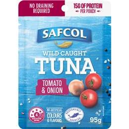 Safcol Wild Caught Tuna Tomato & Onion 95g